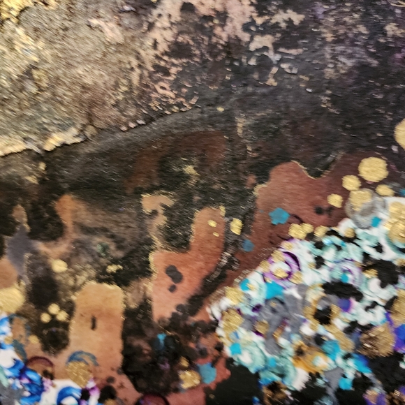 HANDCRAFTED Abstract Painting HANDPAINTED Artwork HANDMADE Wall Art Decor - Picture 9 of 17